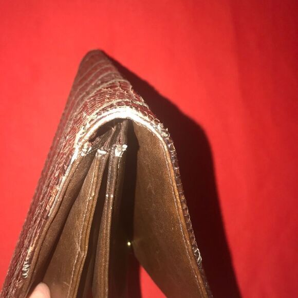 Bogs by Varon VTG Python hon & Snakeskin Clutch Envelope Women Bag - Picture 14 of 16